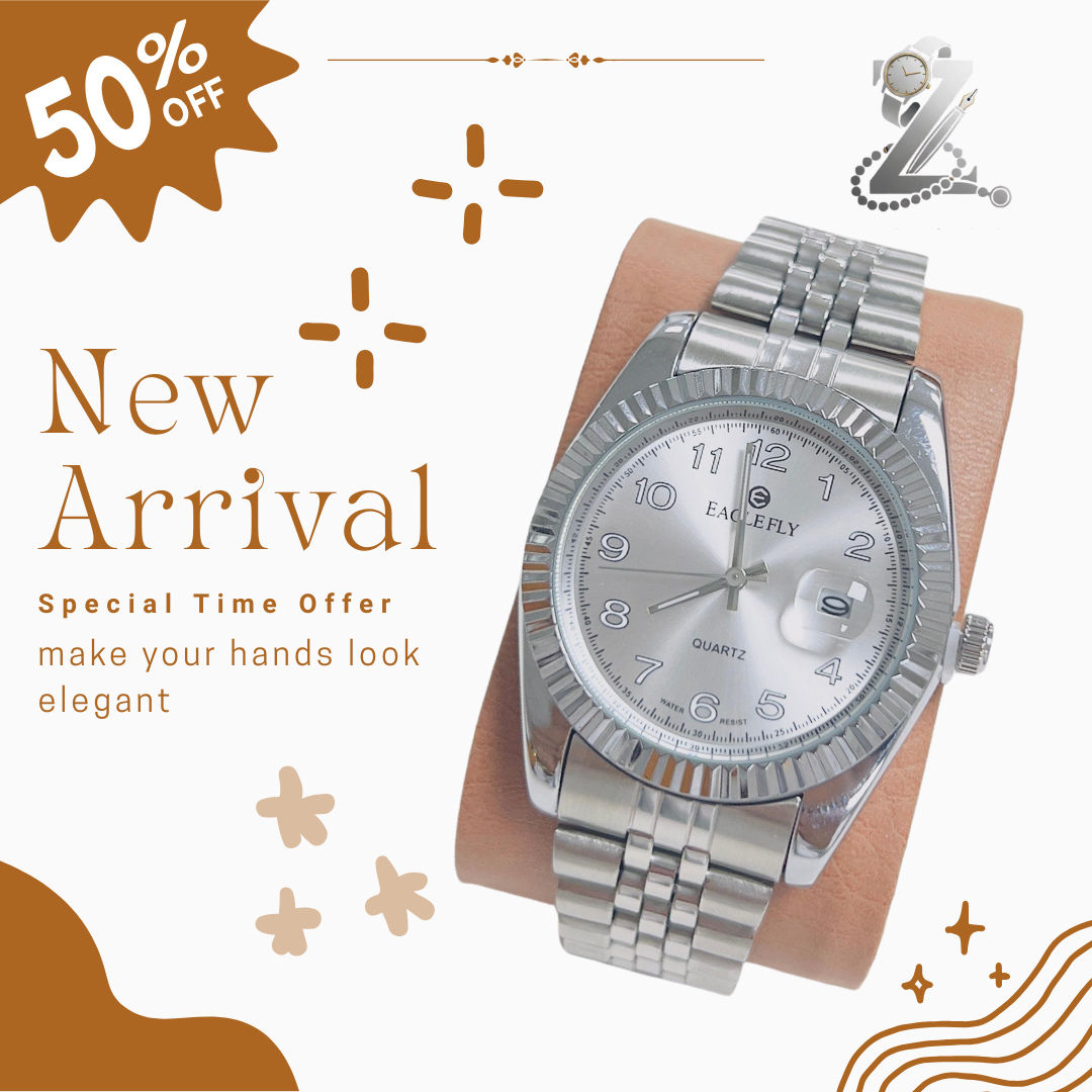 Luxury Men’s Set – Elegant Watch with Cufflinks and a Refined Metal Pen